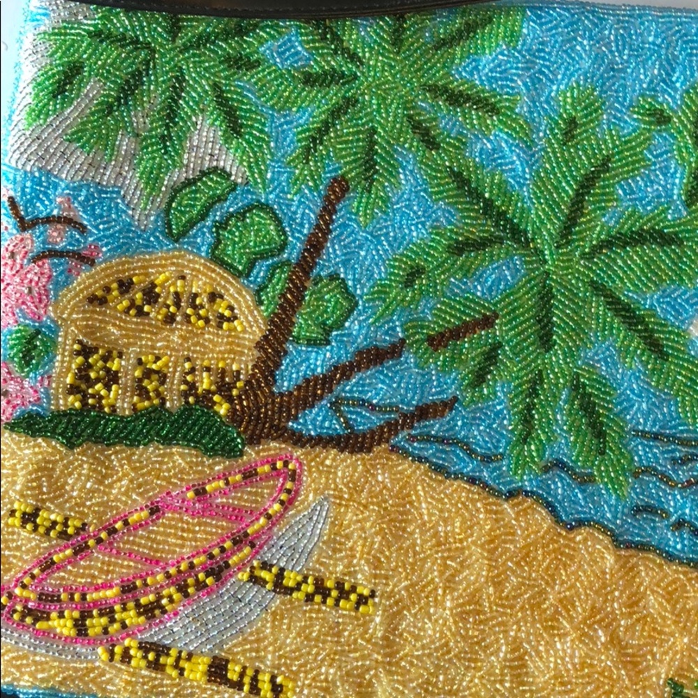 Beaded beach themed purse